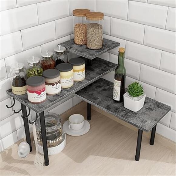 Kitchen Countertop Organizer, 3 Tier Corner Shelf Bathroom Counter - Picture 7 of 7